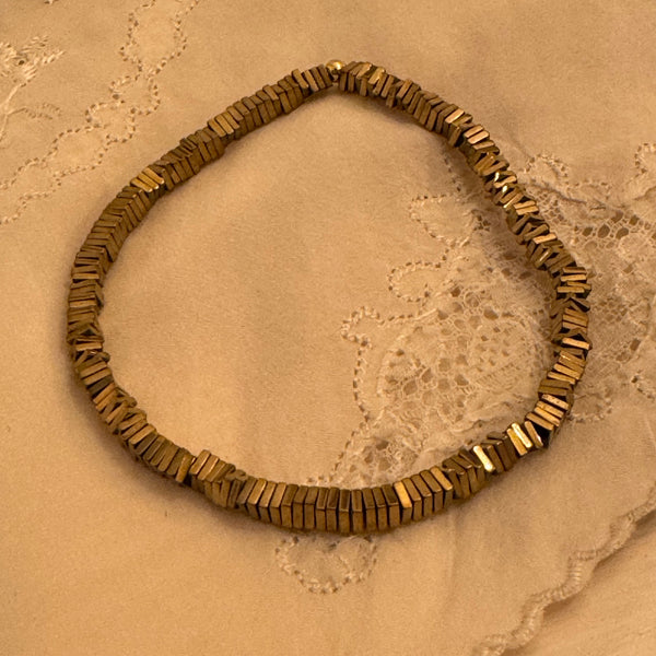 “Pyrite” faceted / stone bracelet