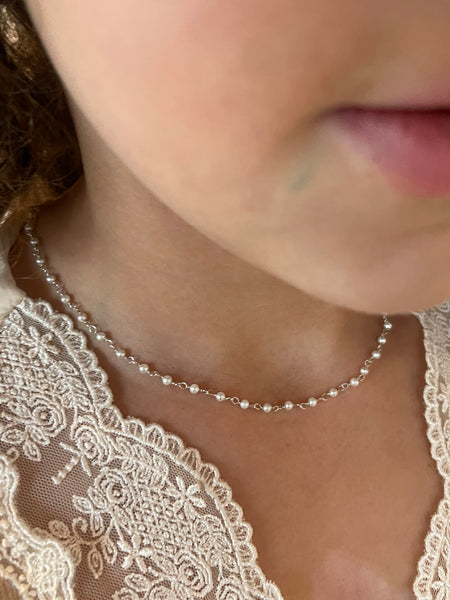 ‚Pearl‚ rosary chain | 925 silver