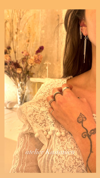 ‘multichain’ earring/ 925 silver