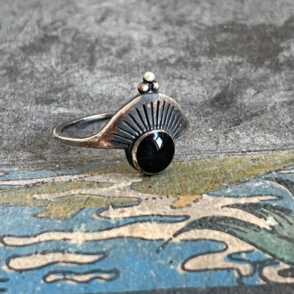 Onyx Zora ring  | 925 silver