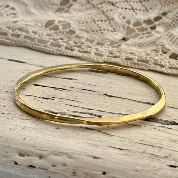 Organic gold bangle