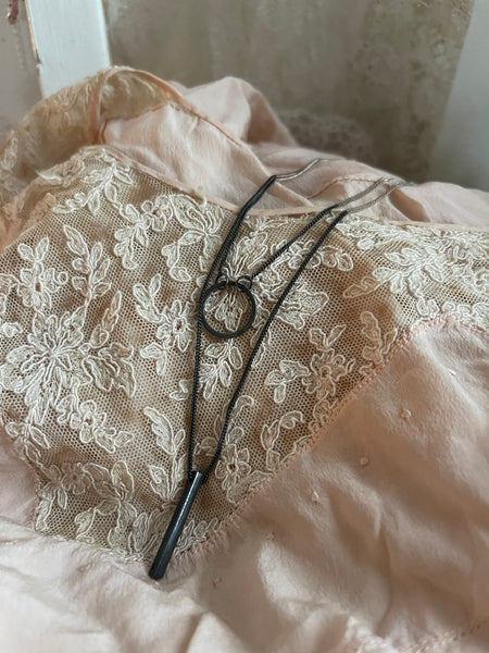 ‘Lazo doble’ necklace | silver 925 oxidized