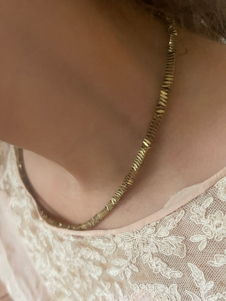 ‚Pyrite’faceted stone| choker necklace