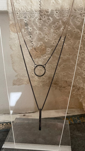 ‘Lazo doble’ necklace | silver 925 oxidized