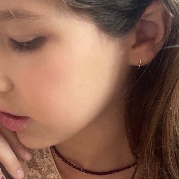 ‚Onyx’ faceted stone necklace