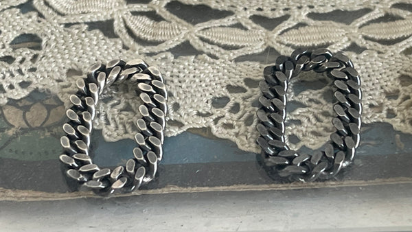 "Aaron’’chain ring/ silver 925 oxidized
