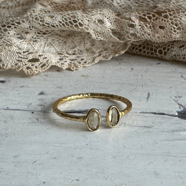 ‘Ina’ double ring / Citrine