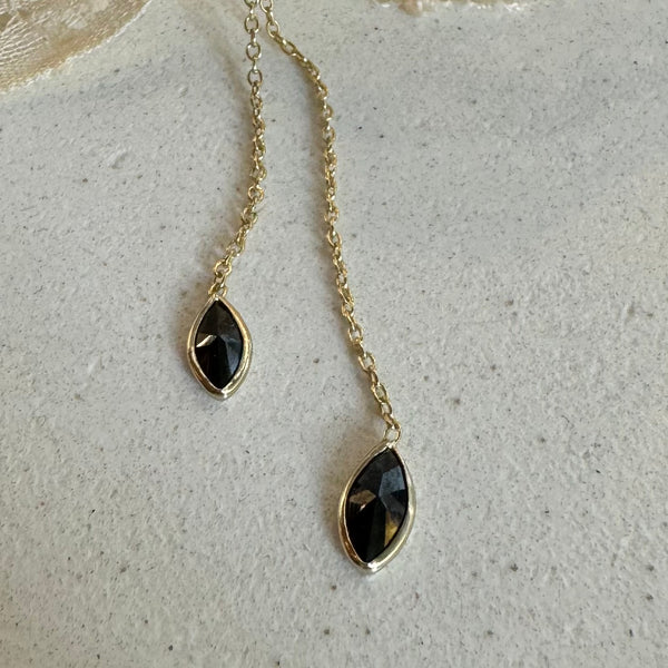 ‘Indra‘ chain drop earring / 925 silver