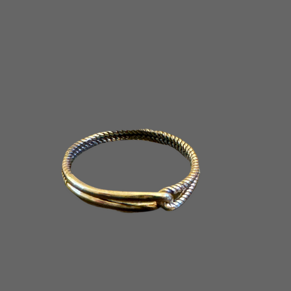 ‚Marina‘ knot ring / 24k goldplated
