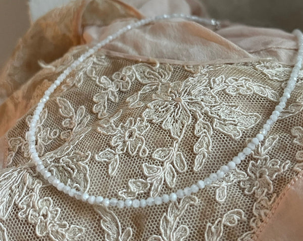 ‚Moonstone’ faceted stone necklace