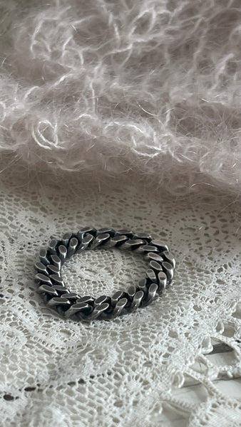 "Aaron’’chain ring/ silver 925 oxidized