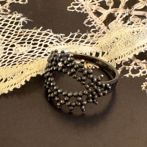 ‚Maxima‘ ring / 925 silver oxidized