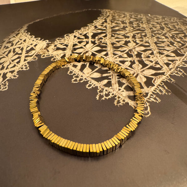 “Pyrite” faceted / stone bracelet