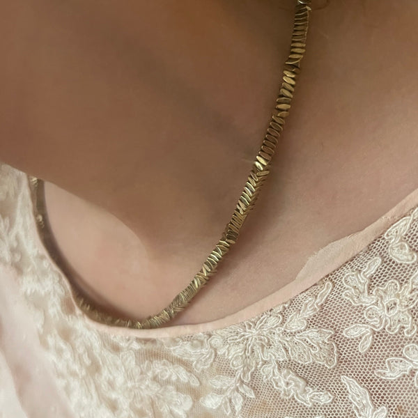 ‚Pyrite’faceted stone| choker necklace