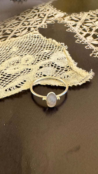 ‚Lisa’ ring mother of pearl | 925 silver
