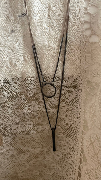 ‘Lazo doble’ necklace | silver 925 oxidized