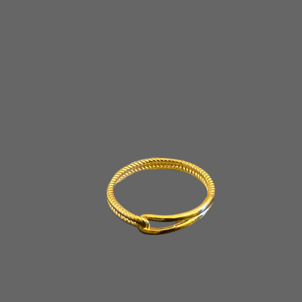 ‚Marina‘ knot ring / 24k goldplated
