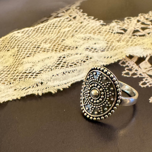 ´Azteca´ ring / 925 silver