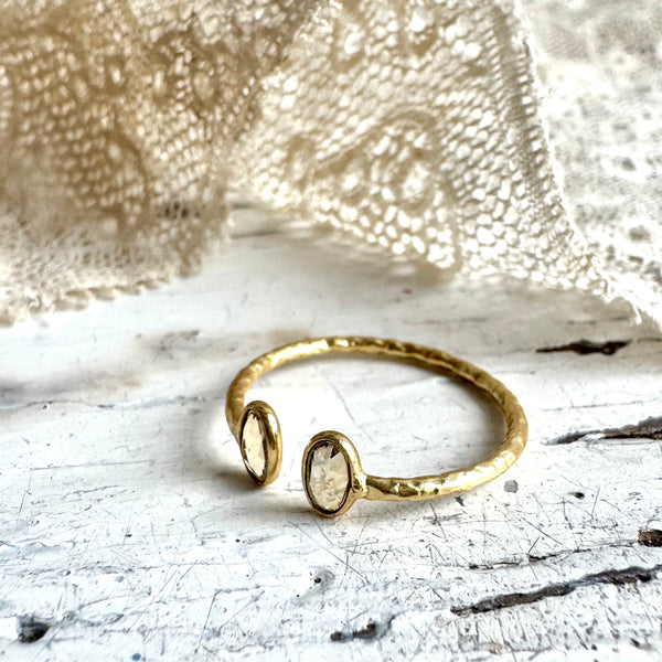 ‘Ina’ double ring / Citrine