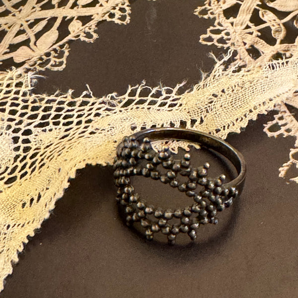 ‚Maxima‘ ring / 925 silver oxidized