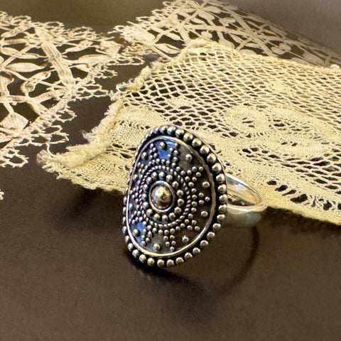 ´Azteca´ ring / 925 silver