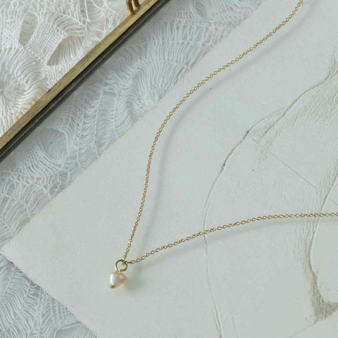 'small pearl' necklace | 24k gold-plated