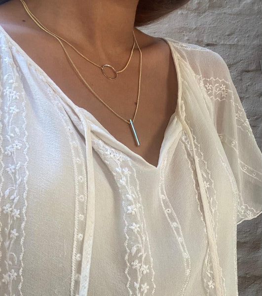 ‘Lazo doble’ necklace | silver 925 oxidized