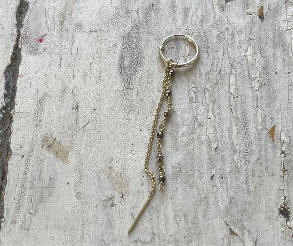 'Lena' hoops | 925 Silver | onyx