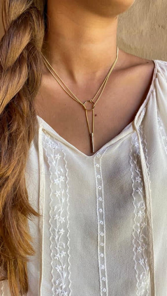 ‘Lazo doble’ necklace | silver 925 oxidized