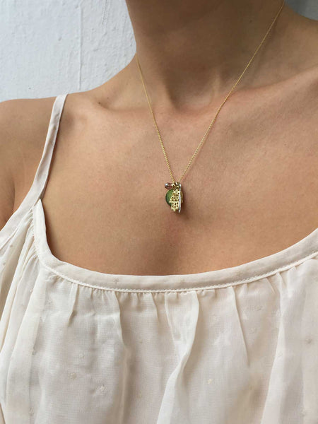 'talismans' multi pendant necklace | 24k gold-plated