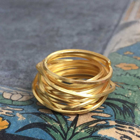 'nest' ring | 24k gold-plated