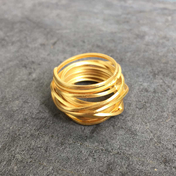 'nest' ring | 24k gold-plated