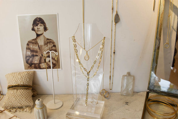 Moonstone | cut pendant necklace | 24k Gold-plated