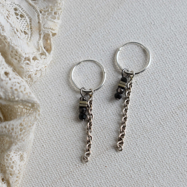 'Berlin' chain hoops | 925 Silver | 12 mm