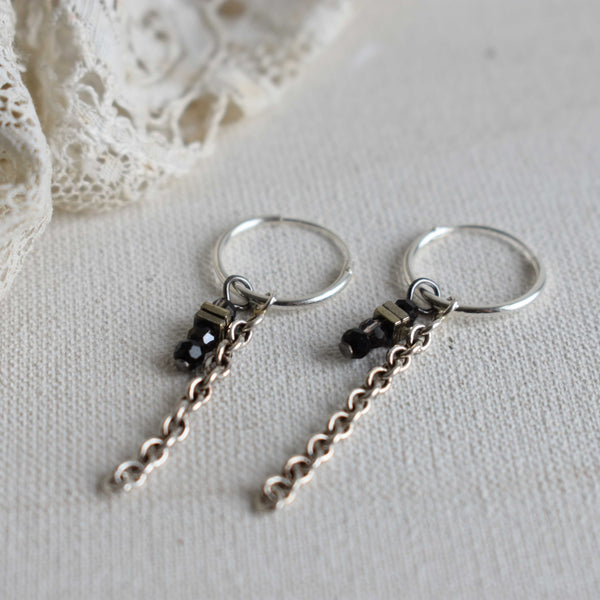 'Berlin' chain hoops | 925 Silver | 12 mm