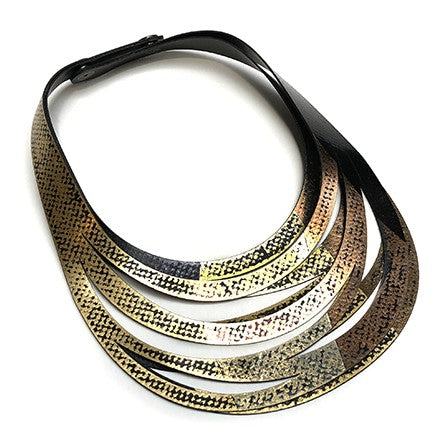 'flash' necklace | gold plastic