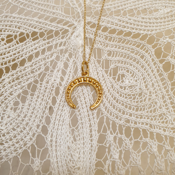 'Crescent bohemian moon' necklace | 925 Silver