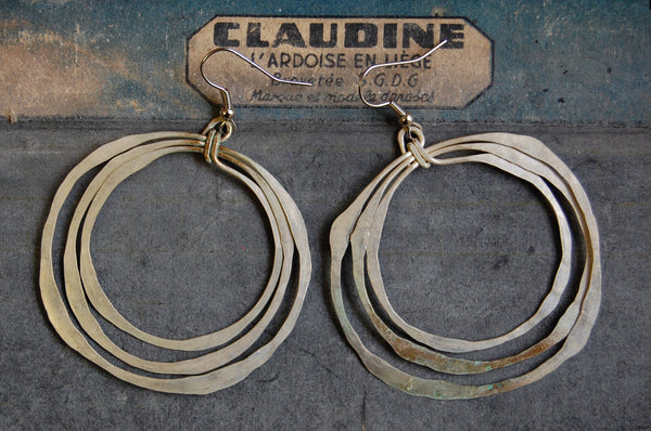 'organic circles' earrings | gold