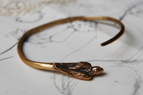 'Vintage bird' bracelet | Bronze