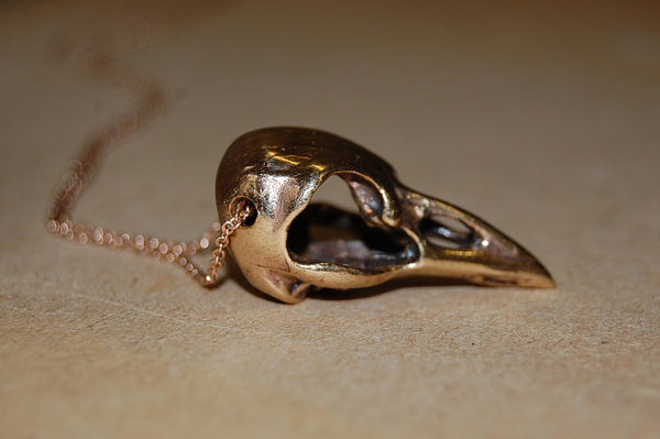 'Bird skull' necklace | Bronze