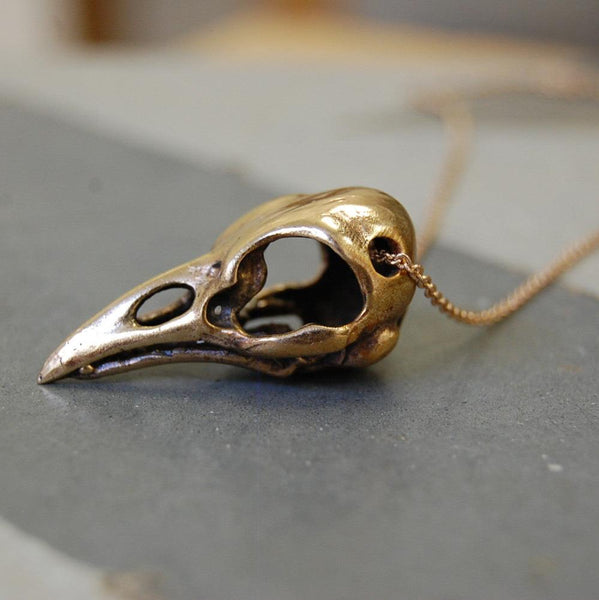 'Bird skull' necklace | Bronze