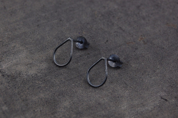 drop earstuds | 925 silver oxidized