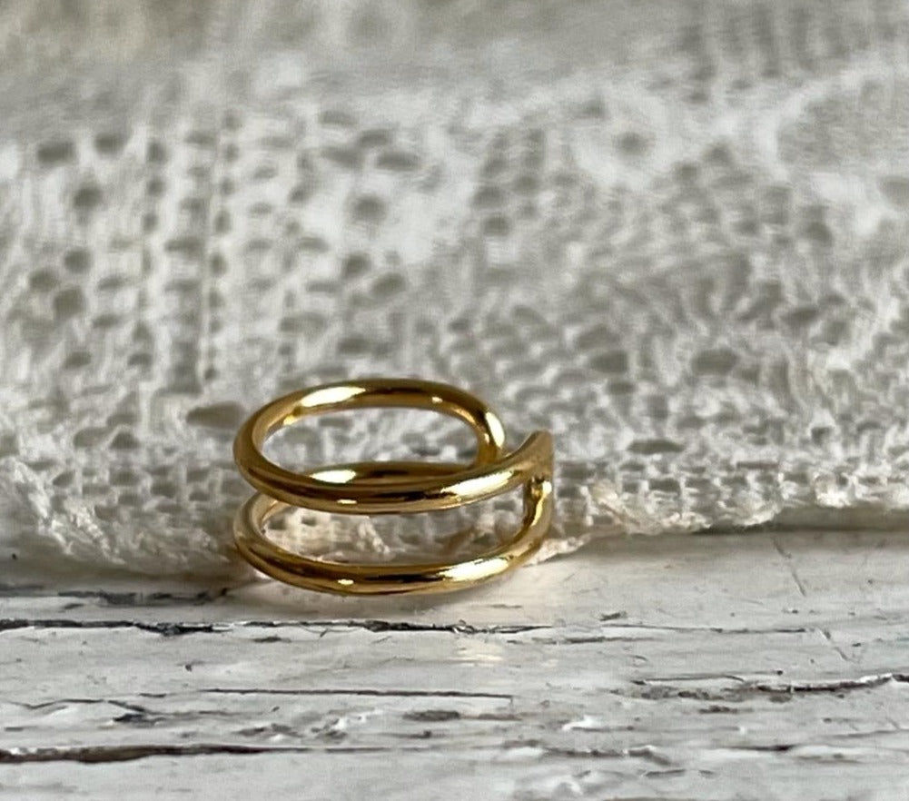 'Mia' earcuff | silver gold-plated