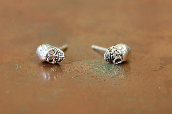 'skull' earstuds | 925 silver