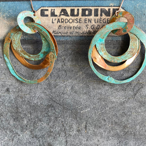 'Mora ' earrings | turquoise- gold