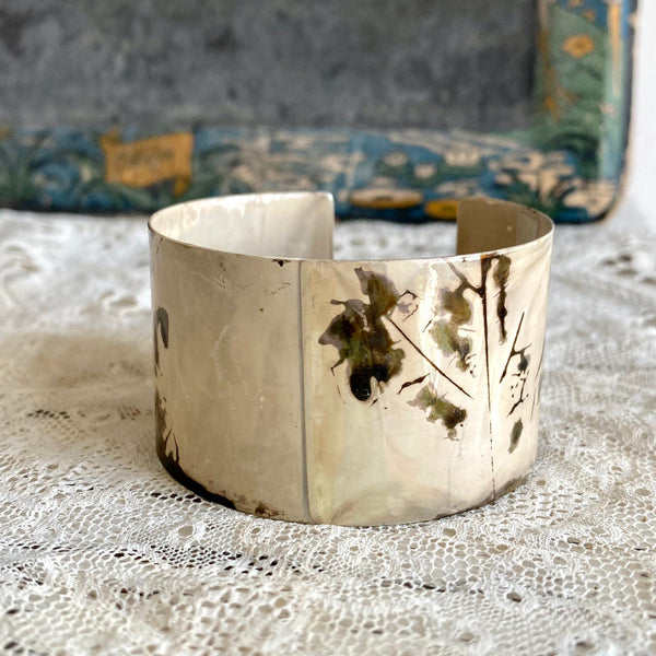 Argentine cuff bracelet | Oxidized copper