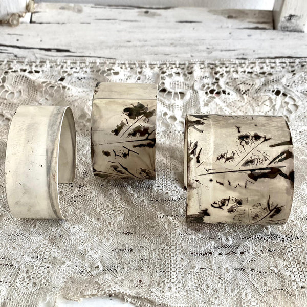 Argentine cuff bracelet | Oxidized copper