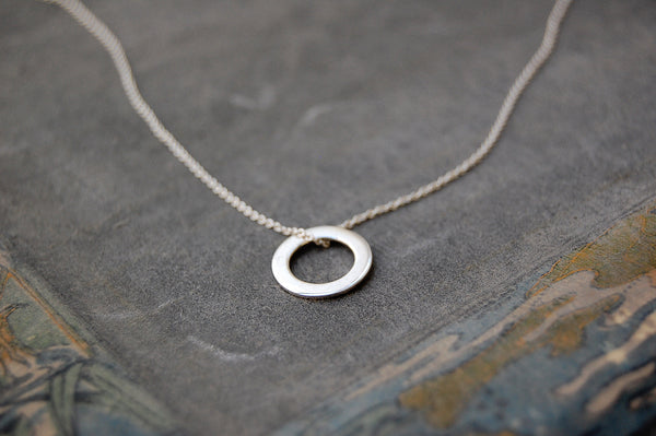 circle ring necklace | 925 silver