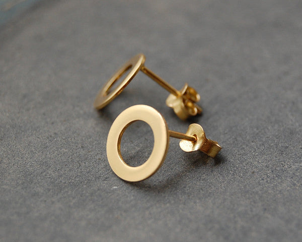 circle earstuds | 24k gold-plated