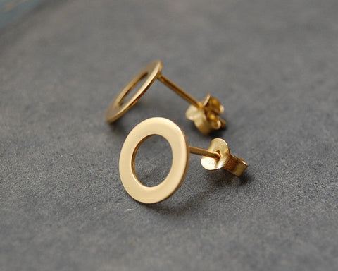 circle earstuds | 24k gold-plated